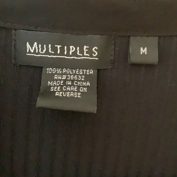 Multiples black holiday blouse size M - Picture 2 of 6